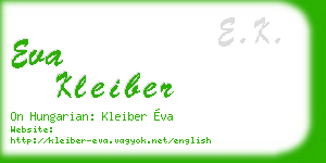 eva kleiber business card